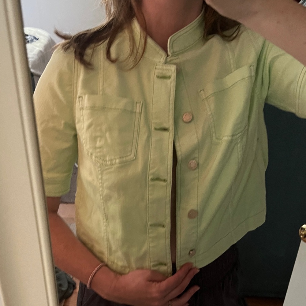 Women's Light Green Short Sleeve Jacket